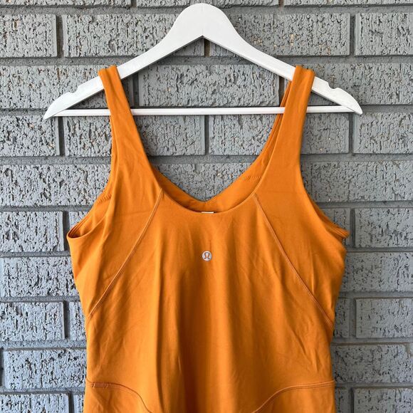 NEW Lululemon Align Bodysuit 8" Autumn Orange Size 10 - Picture 6 of 7